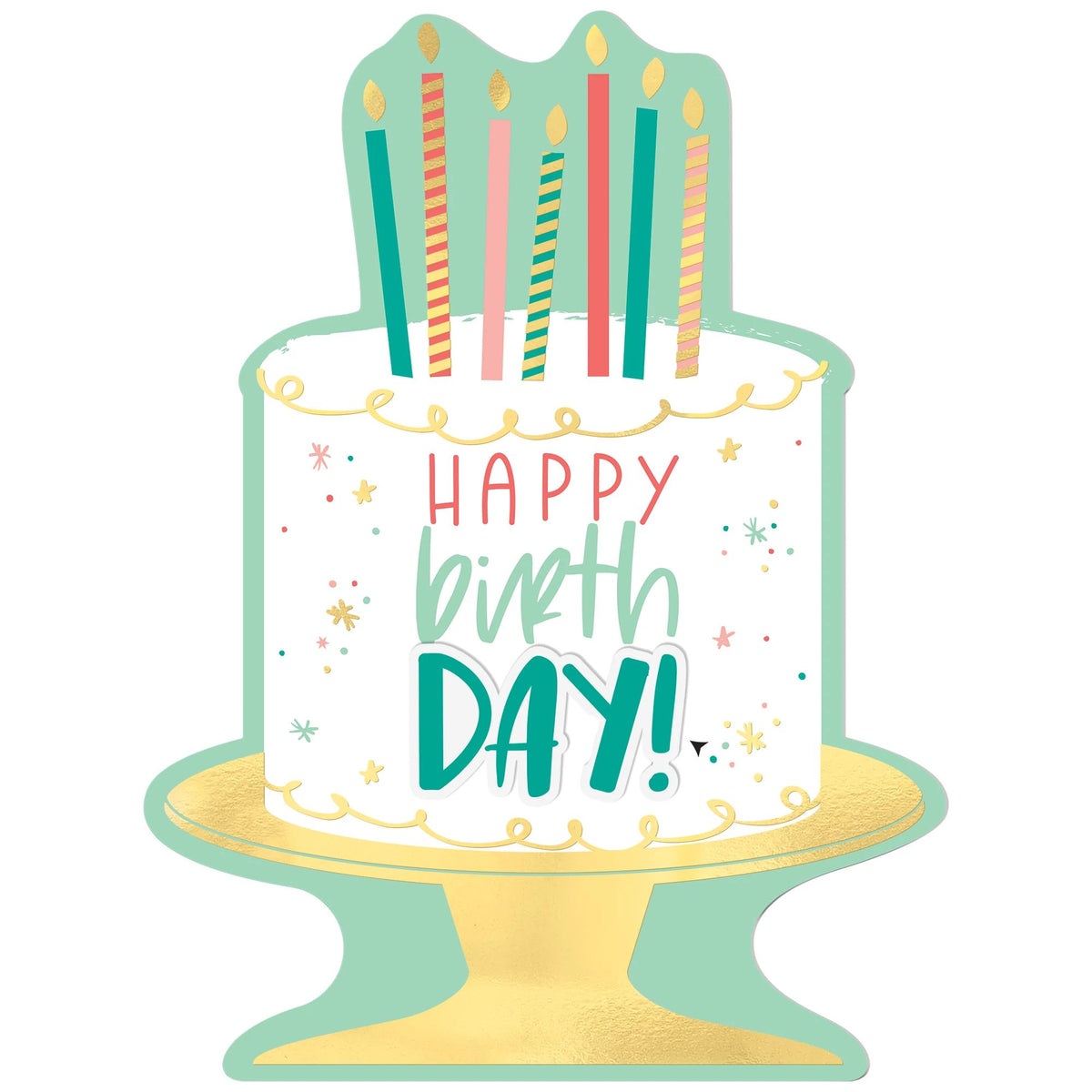 "Happy Cake Day" Cardboard Easel Birthday Sign