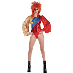 Women's Glam Rock Bodysuit Costume - Adult S/M