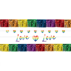 "Love is Love" Pride Rainbow Letter Banner Set, 4-Pack