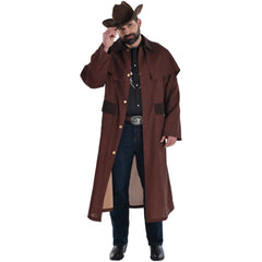 Men's Western Duster Costume Coat - Halloween Edition - Adult 2XL (48-52)