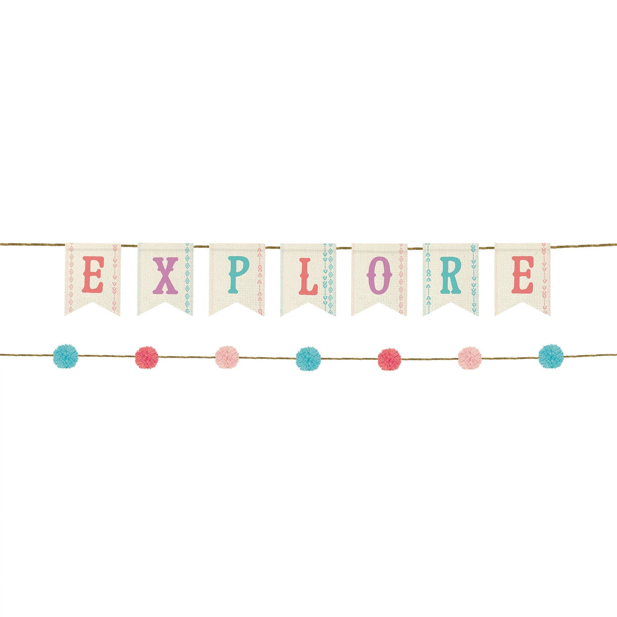 Free Spirit Canvas Pom Pom Banner