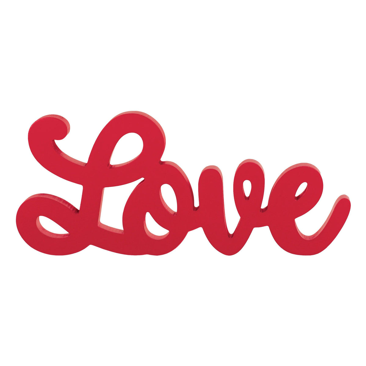 "Love" Script MDF Sign for Valentine's Day Decor
