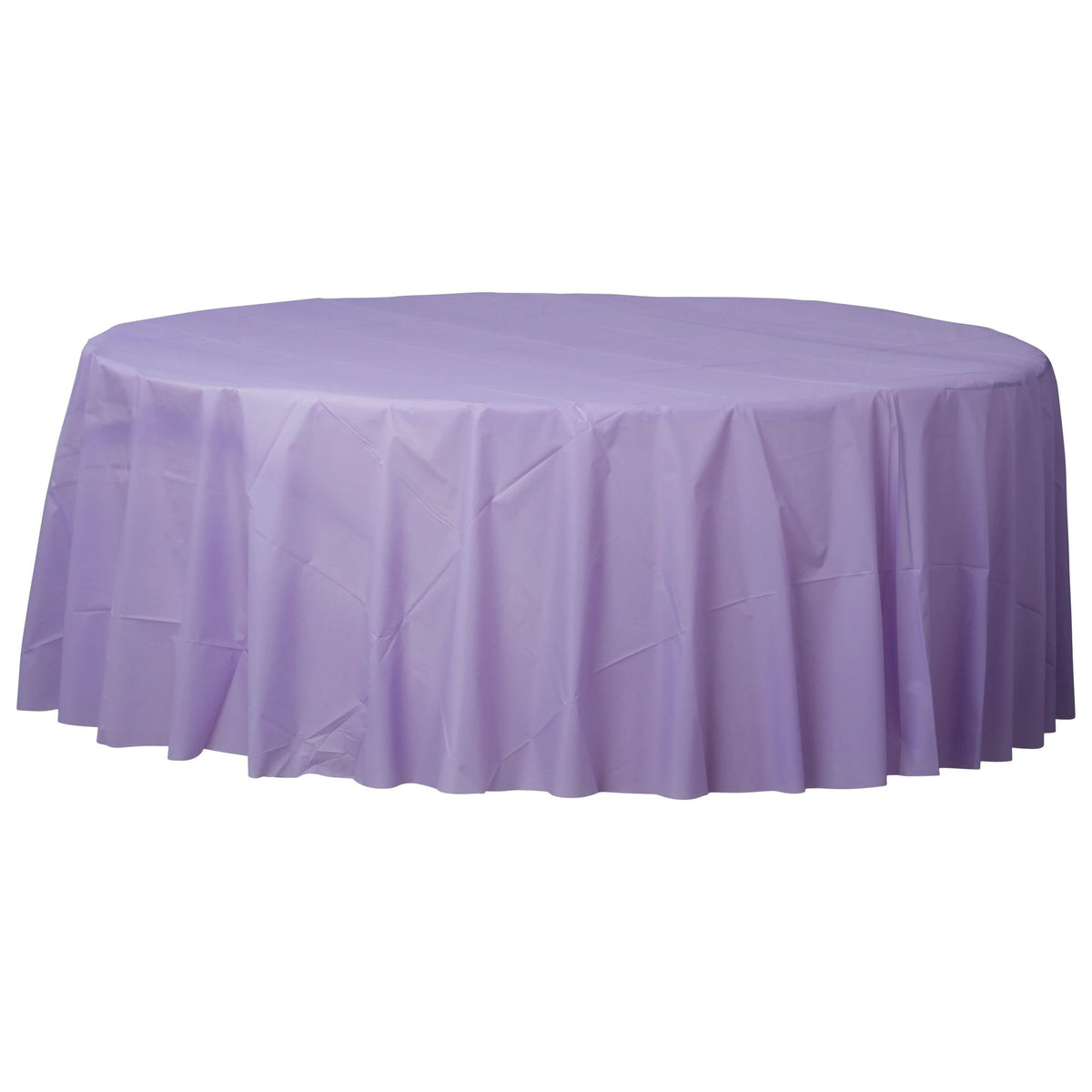 Elegant Lavender Round Plastic Table Cover - 84"