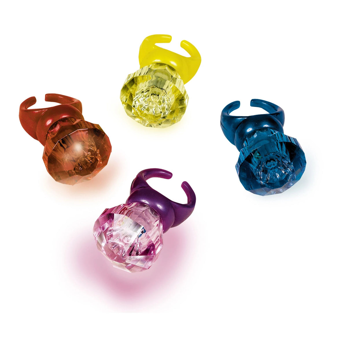 Multi-Colored LED Diamond Light-Up Rings