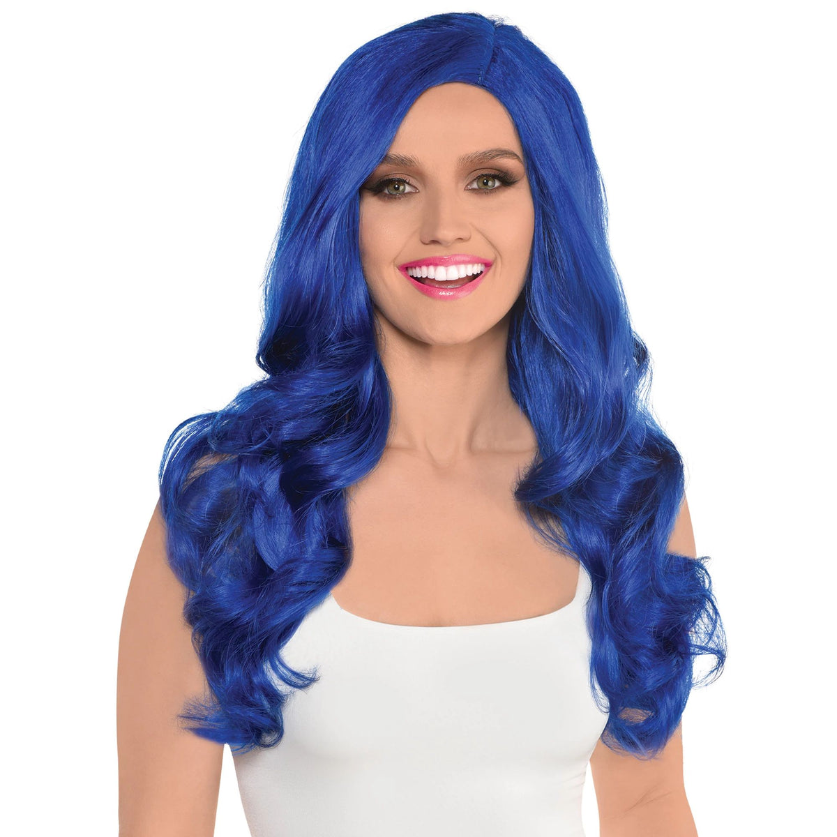 Long Glamorous Royal Blue Wig - One Size