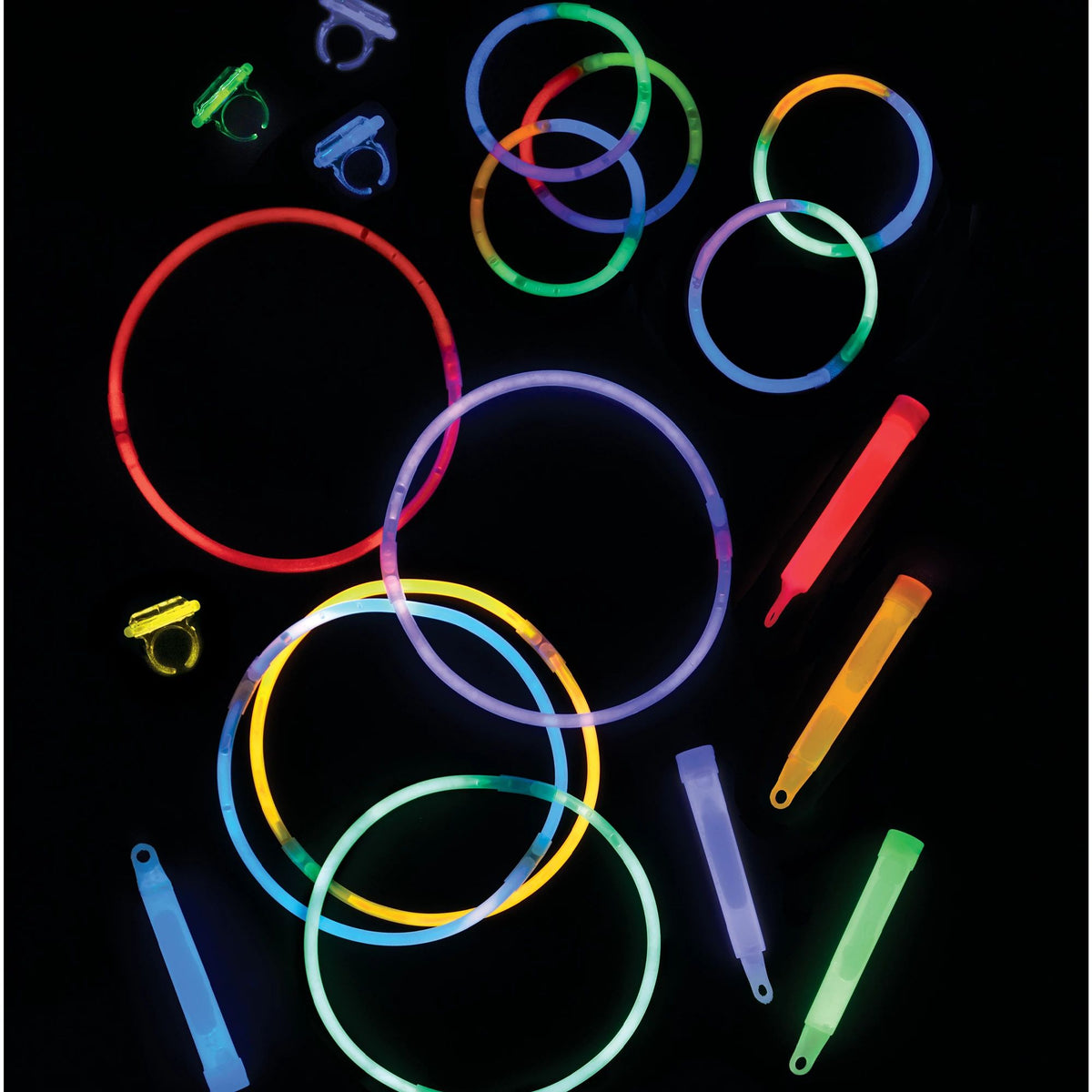 Tri-Color Glow Stick Value Pack ‚Äì Necklaces, Bracelets & Pendants (30-Pack)