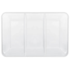 White Plastic Compartment Serving Tray - 14.25" x 9.5"
