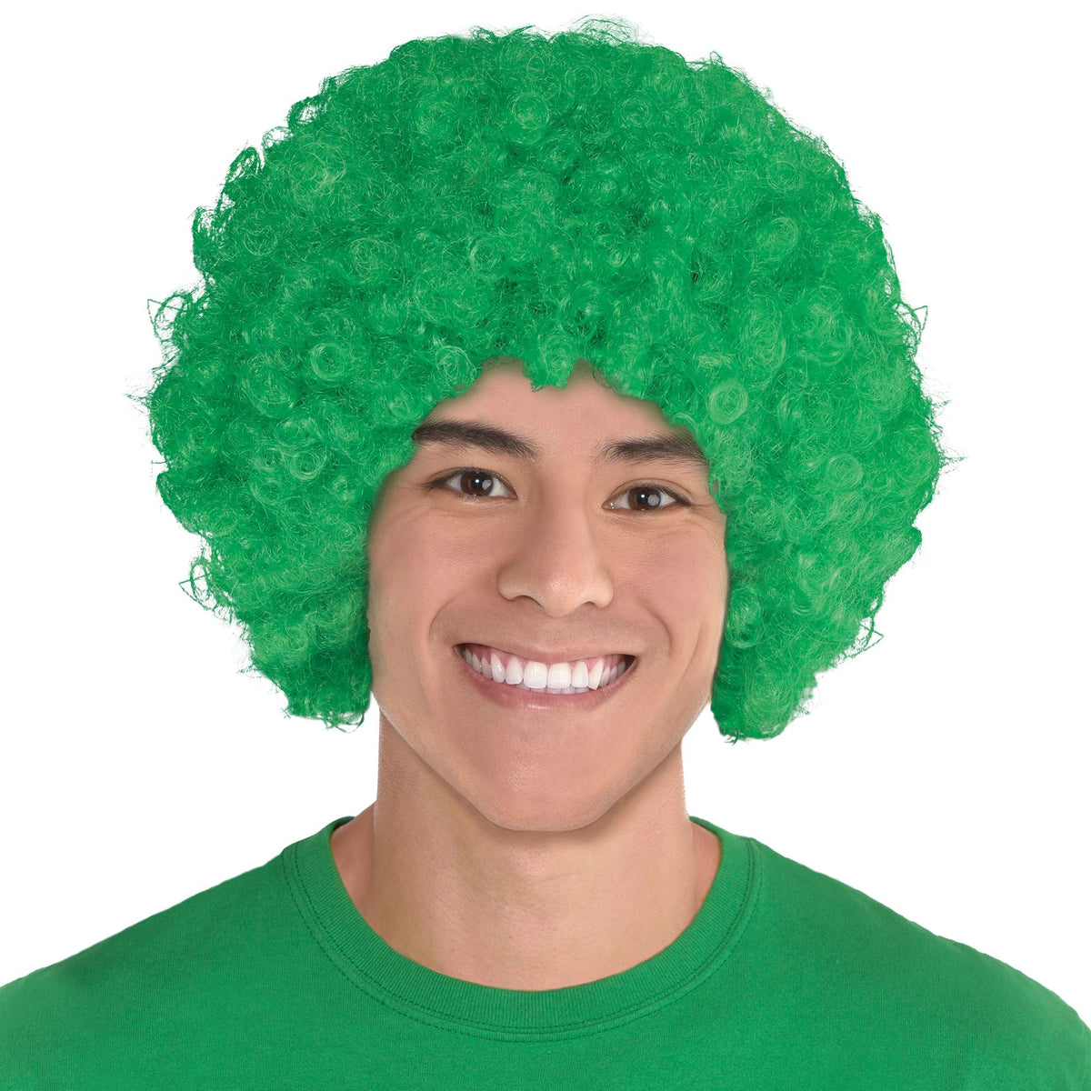 Festive Green Curly Wig - Costume Accessory