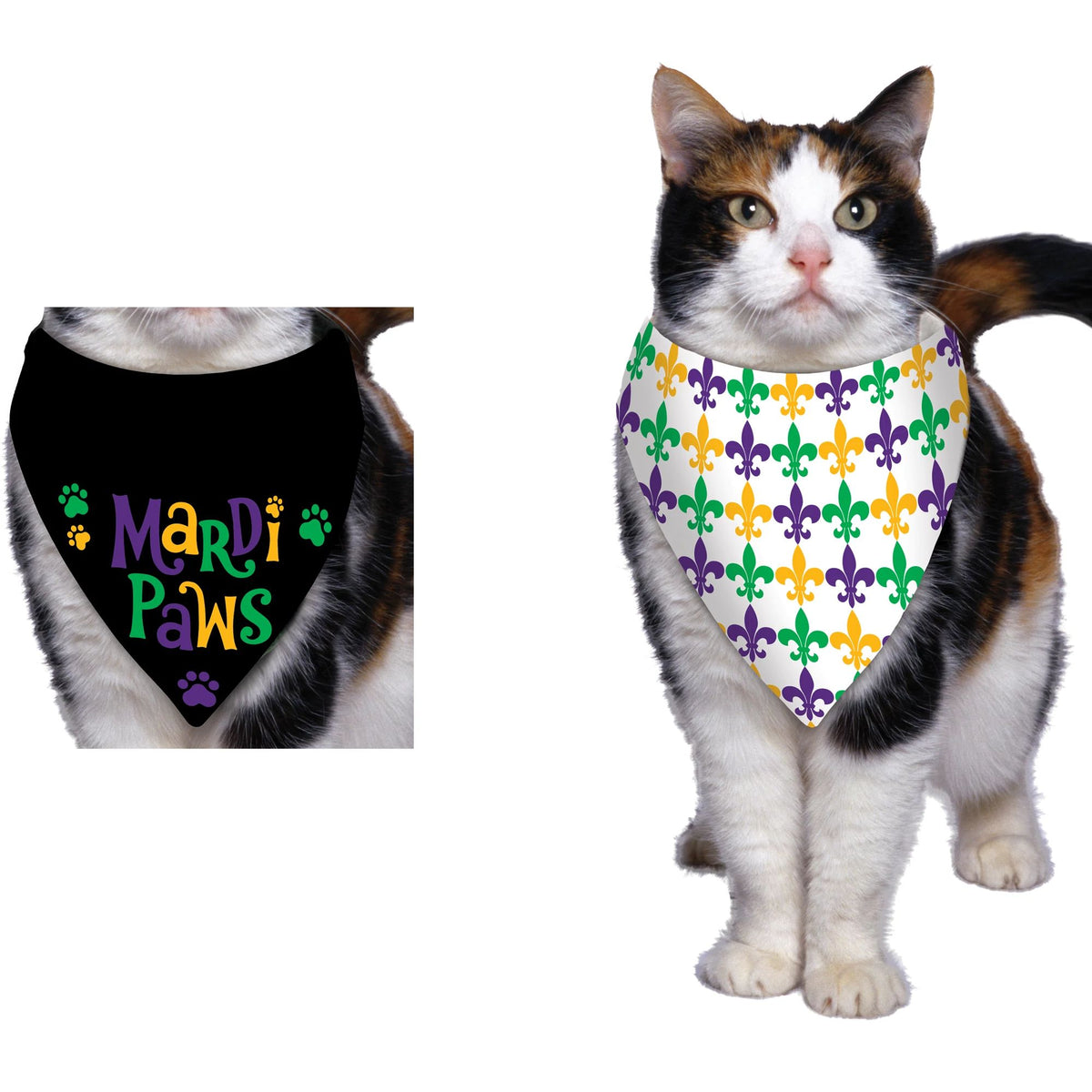 Mardi Paws Pet Bandana Set