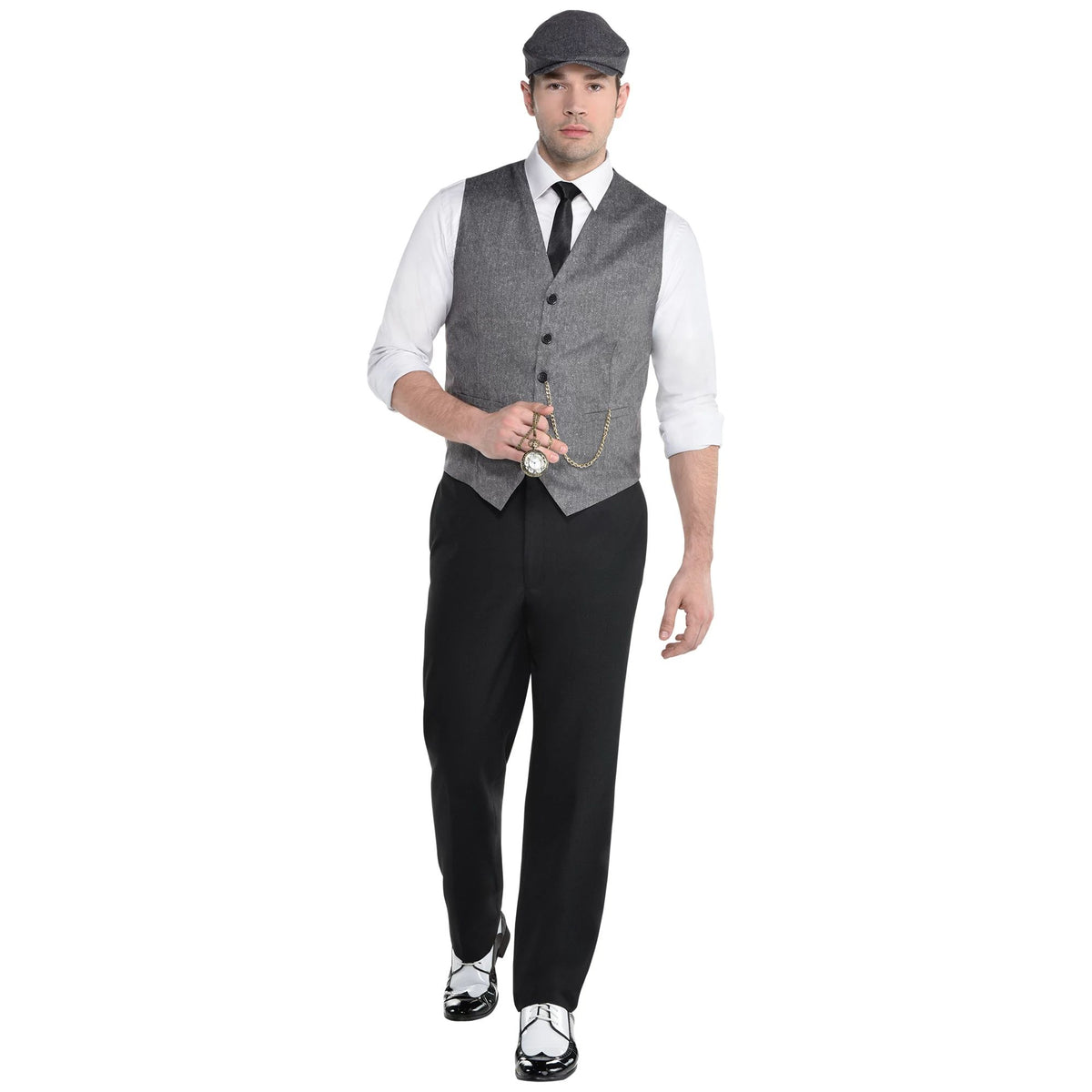 Men's Roaring 20s Costume Suit with Vest, Tie, and Hat