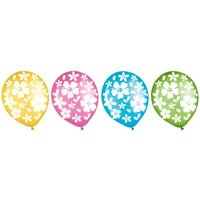 Tropical Hibiscus Printed 12" Latex Balloons - 15 Pack