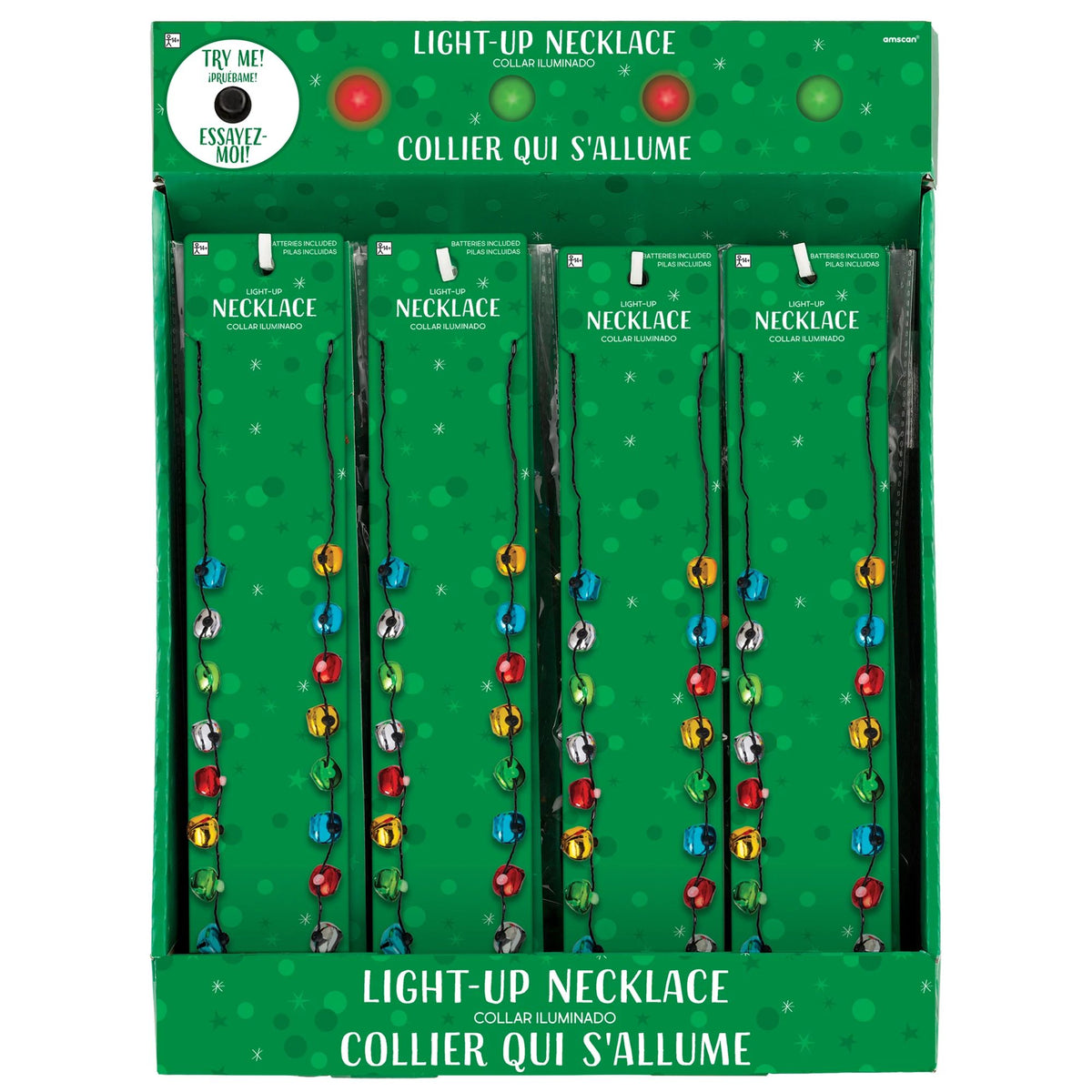 Christmas Light-Up Jingle Bell Necklace