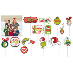 Dr. Seuss The Grinch Christmas Photo Booth Prop Kit, 13-Piece Set