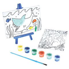Safari & Sea Animal Canvas Paint Kit with Easel