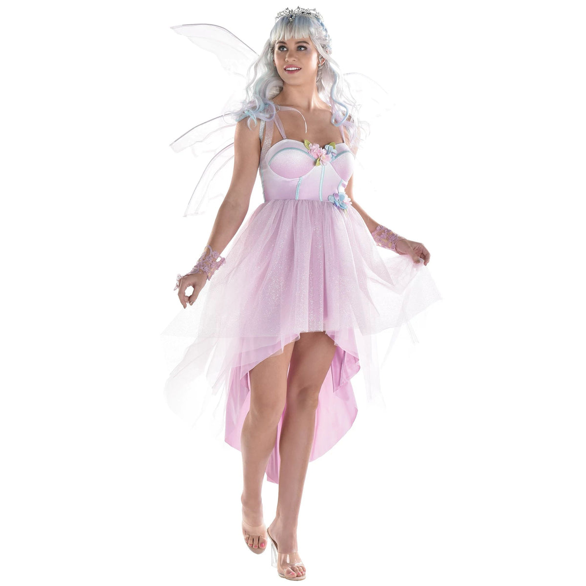 Enchanting Fairy Dress for Women - Knee-Length High-Low with Corset Bodice - Adult S/M