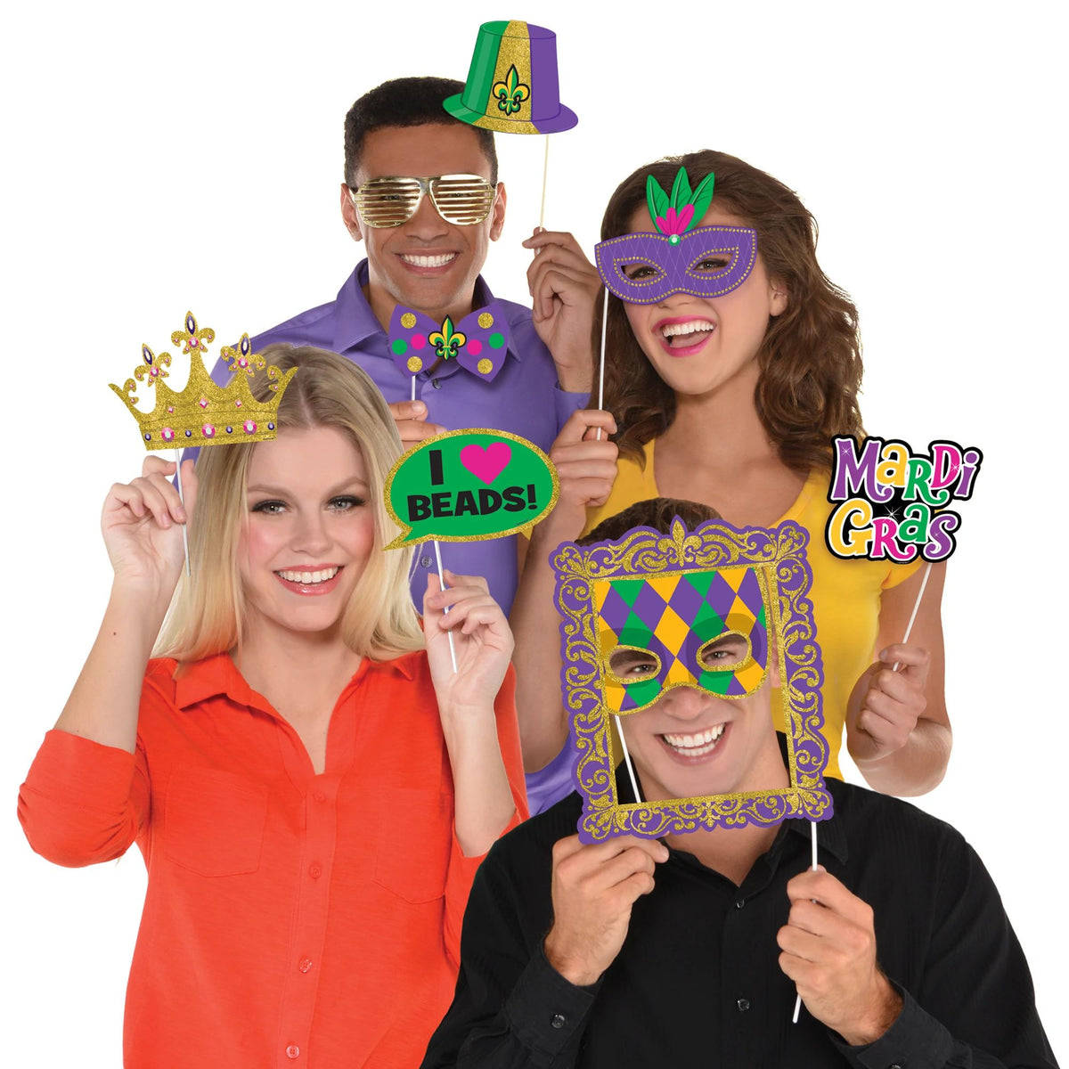 Mardi Gras Masquerade Photo Prop Kit