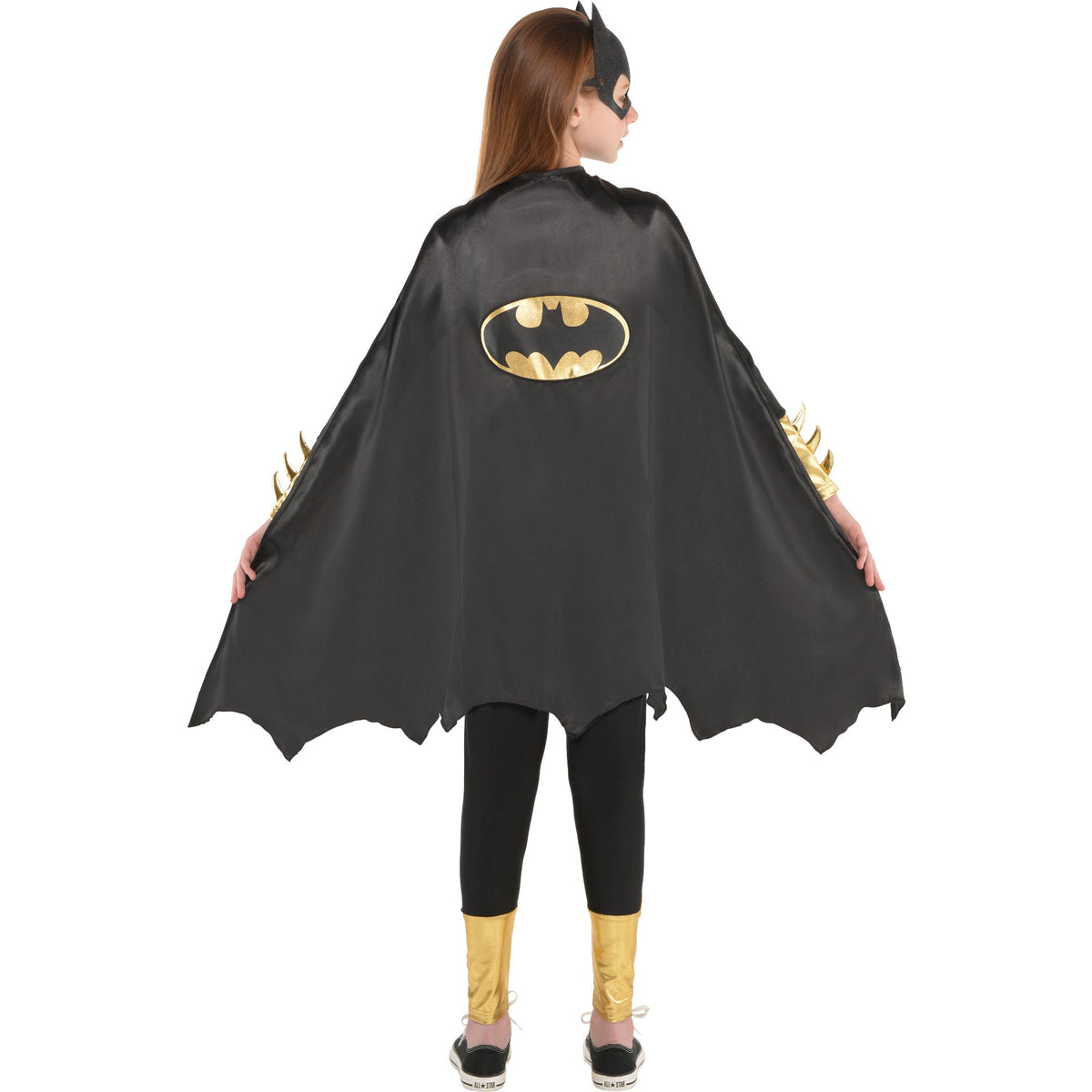Batgirl Black and Gold Cape - DC Comics Costume Accessory - One Size (30" long)