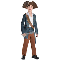 Shipwrecked Pirate Boys Halloween Costume with Hat