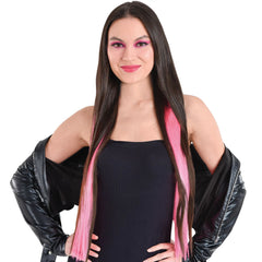 Neon Pink Under Color Hair Extensions