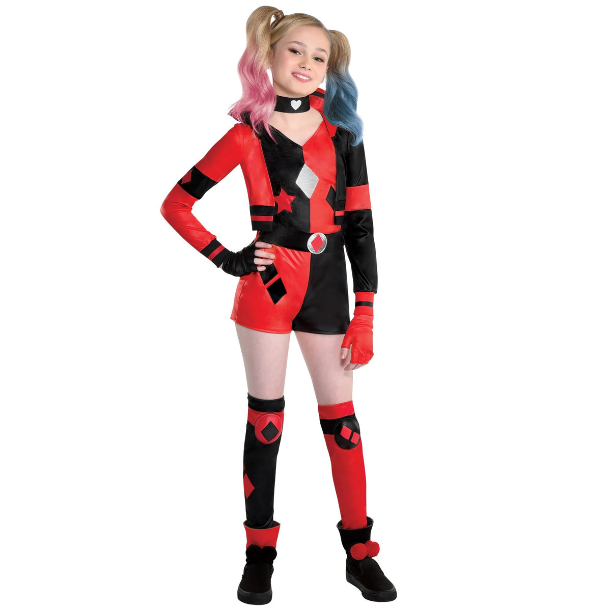 Girls' DC Comics Harley Quinn Halloween Costume Set - Child XL (14-16)