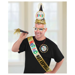 Retirement Celebration Accessory Kit - "Officially Retired" 6-Piece Set