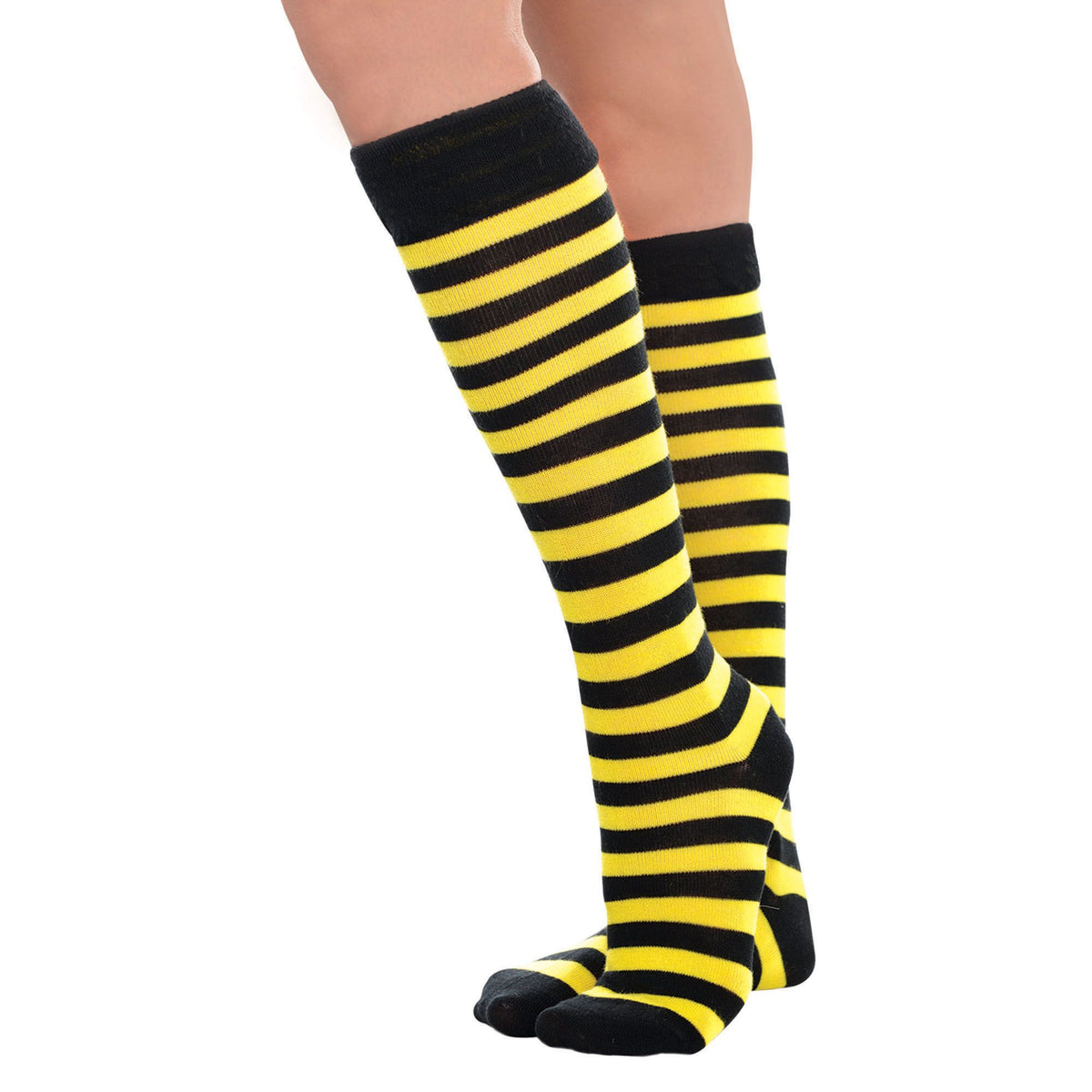 Bumblebee Striped Knee-High Socks for Halloween