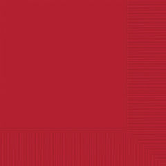 Classic Red Beverage Napkins - 50 Pack