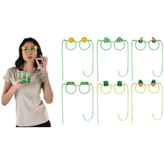 St. Patrick's Day Novelty Straw Glasses Set