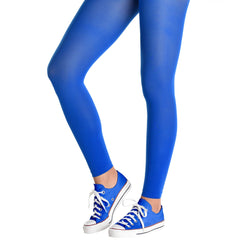Vibrant Royal Blue Footless Tights - Perfect for Team Spirit & Everyday Style