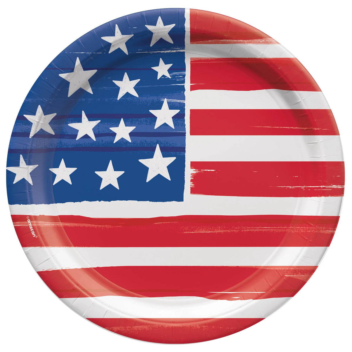 Patriotic 8.5" Round Paper Plates