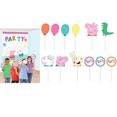 Peppa Pig Party Scene Setter Kit with Props