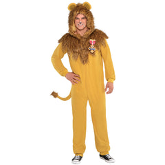 The Wizard of Oz Cowardly Lion Adult Jumpsuit Costume