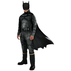 Men's The Batman Movie Costume with Cape & Mask - Halloween Edition - Adult One Size