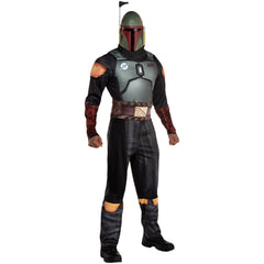 Adult Boba Fett Star Wars Costume with Helmet and Belt