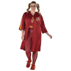 Women's Harry Potter Gryffindor Quidditch Costume with Cape and Leggings - Adult Plus