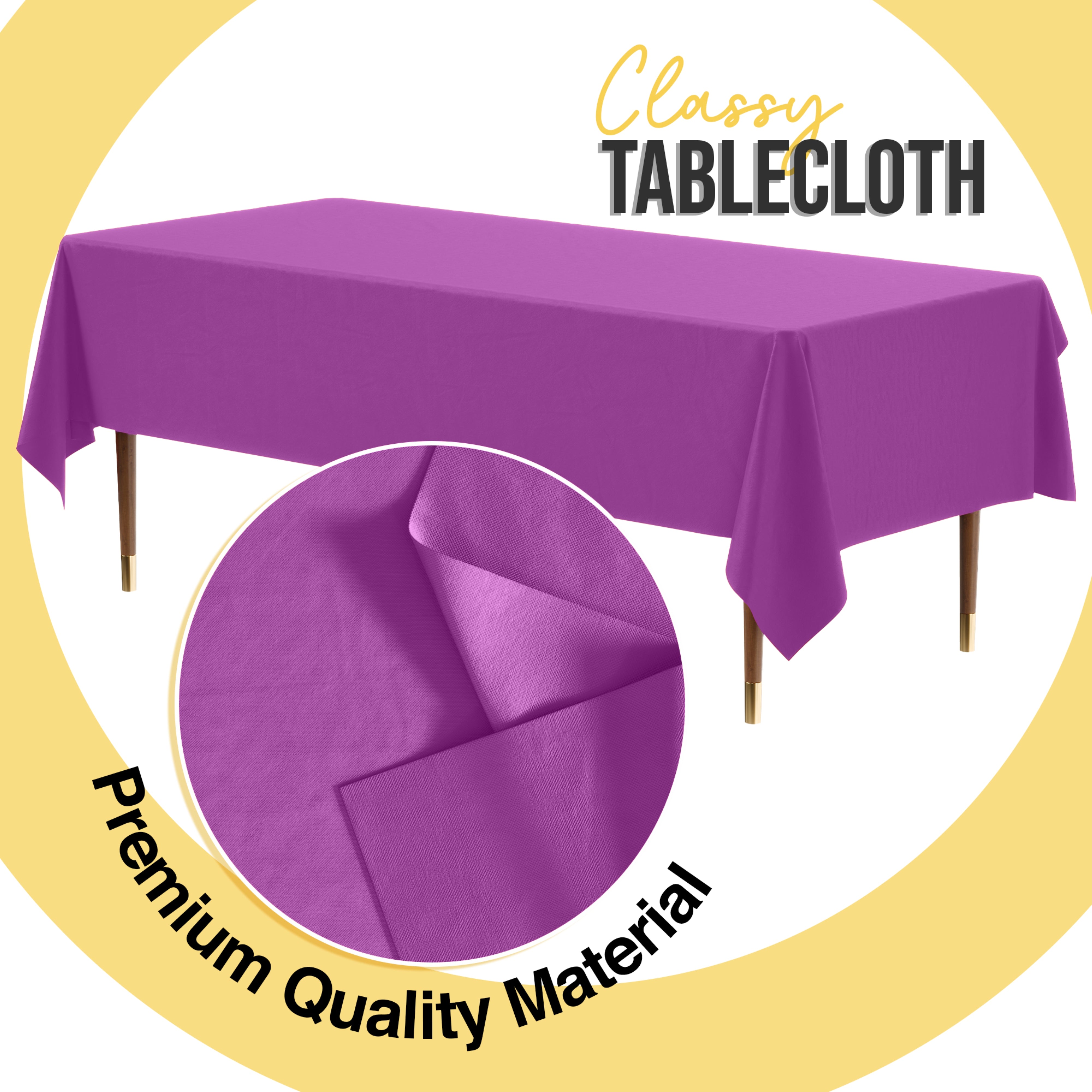 6 Pack Magenta 66% Thicker Premium Table Cover | 54 in. x 108 in.