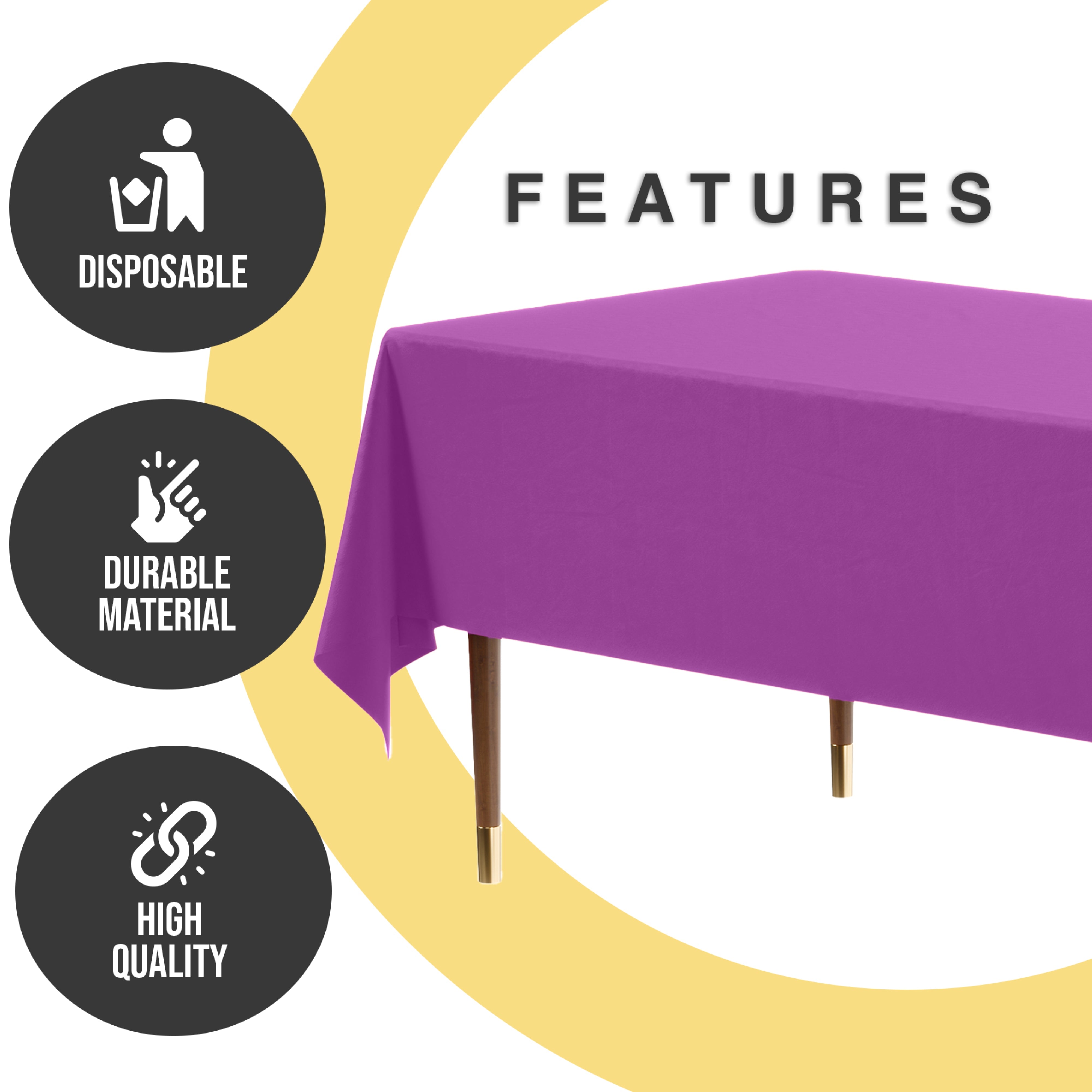 6 Pack Magenta 66% Thicker Premium Table Cover | 54 in. x 108 in.