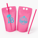 Barbie Dream Party Reusable Drink Pouches, Pink, 8-Pack