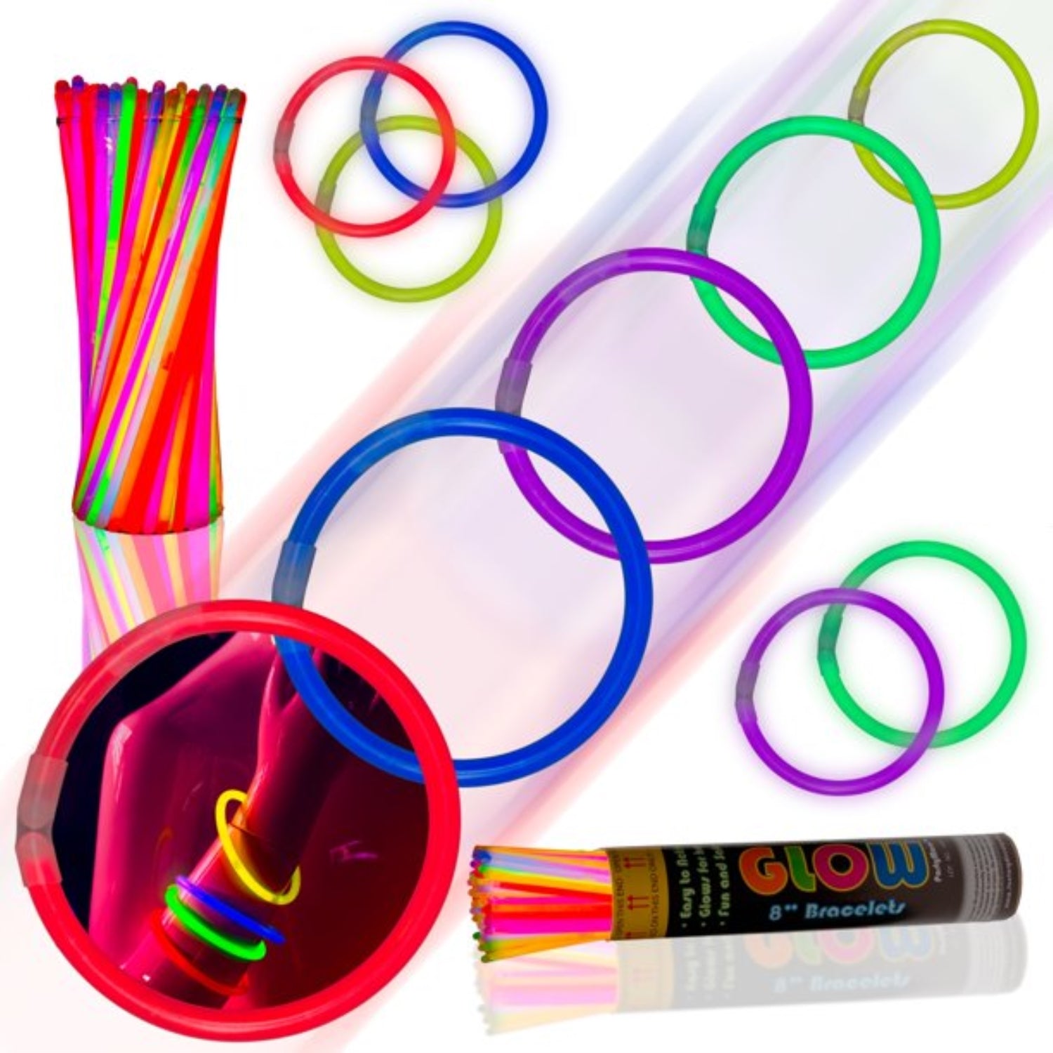 300 Club Pack 8 In. Glow Bracelets