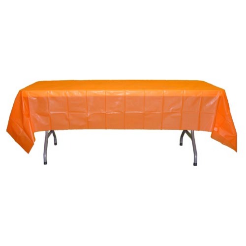 Orange Plastic Table Cover