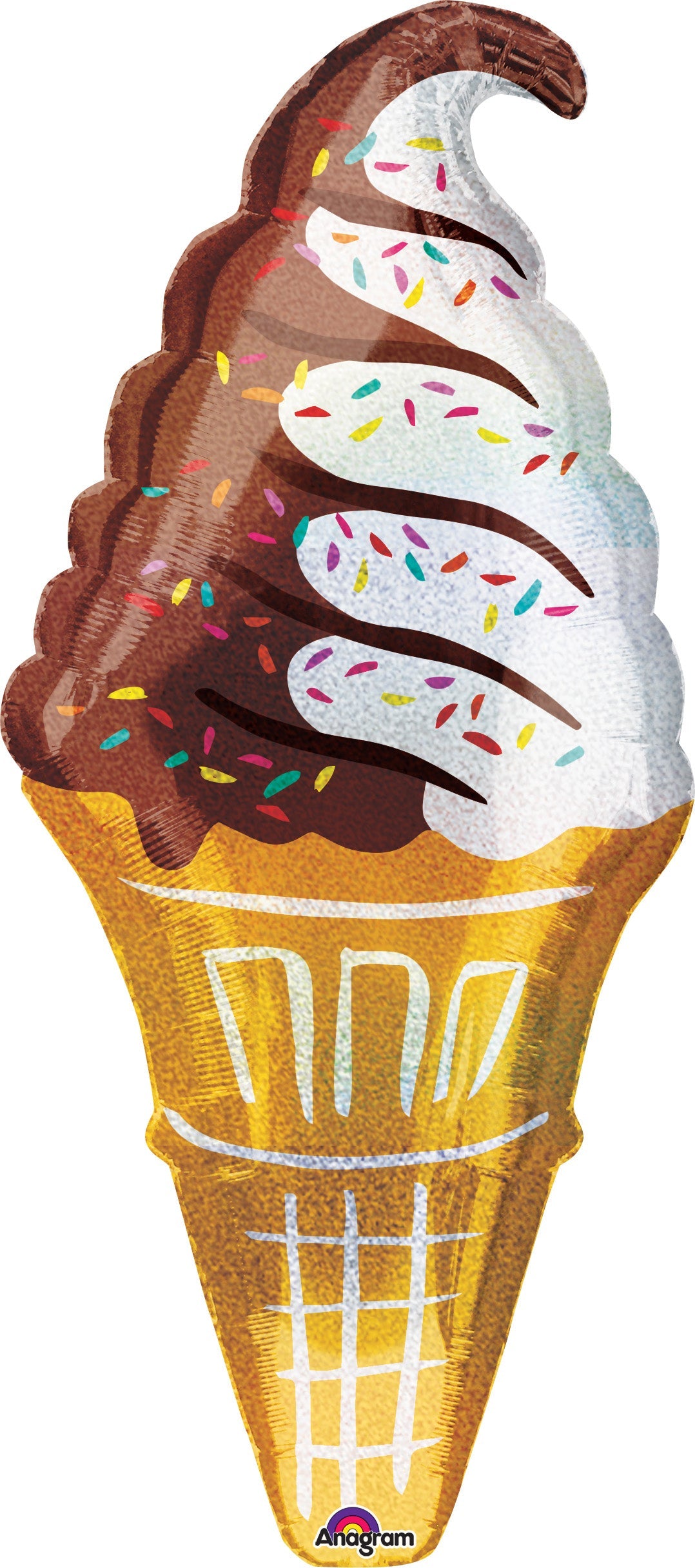 Ice Cream Cone SuperShape Foil Balloon - 41"