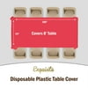 Premium Orange Plastic Table Cover