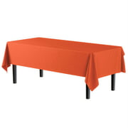 Premium Orange Plastic Table Cover
