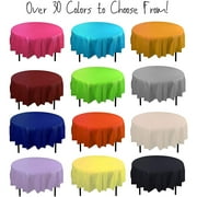 Premium Round Orange Plastic Table Cover