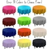 Premium Round Orange Plastic Table Cover