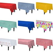 Blue Gingham Plastic Table Cover