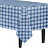 Blue Gingham Plastic Table Cover