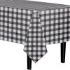 Black Gingham Plastic Table Cover