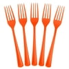 Heavy Duty Orange Plastic Forks | 50 Count