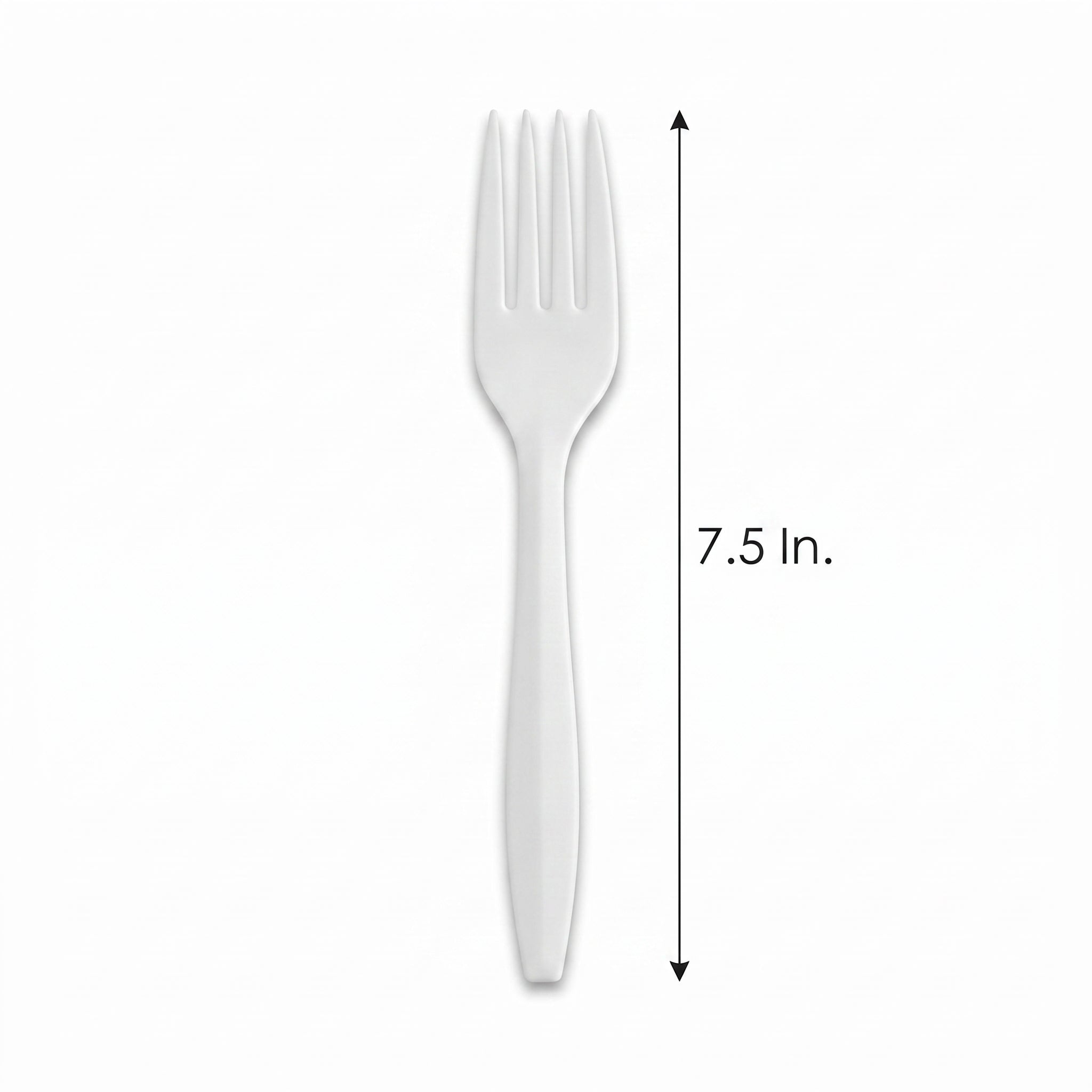 Frosty White Economy Plastic Forks - Pack of 20 - 7.5 in.